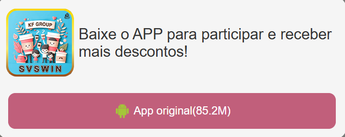 APP oficial da svswin.com para mobile